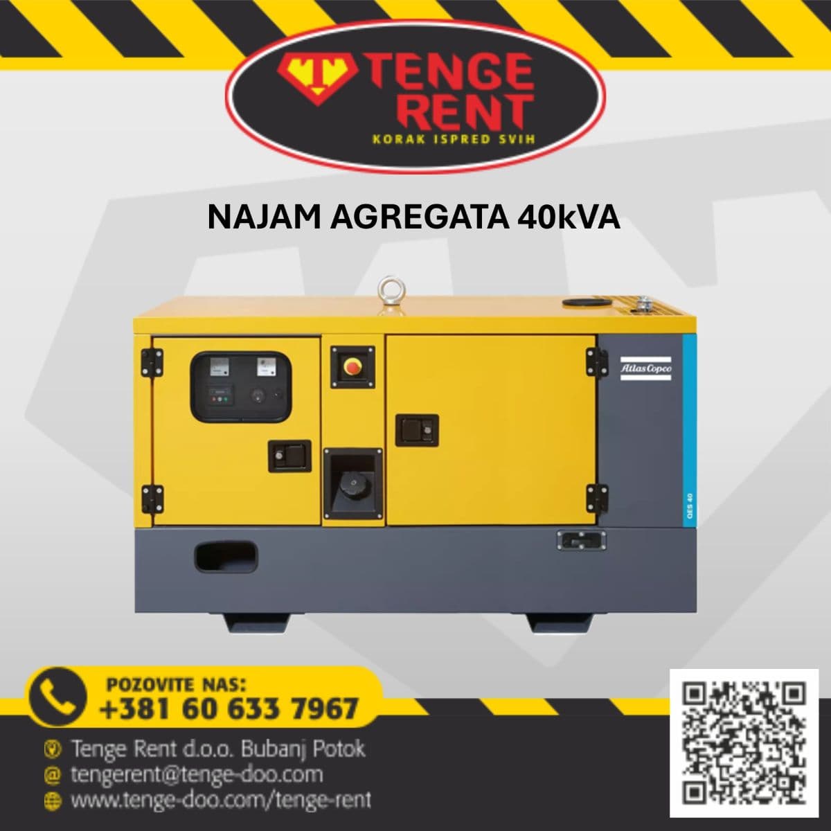 Najam/Iznajmljivanje Agregat 40kVA / 32kW
