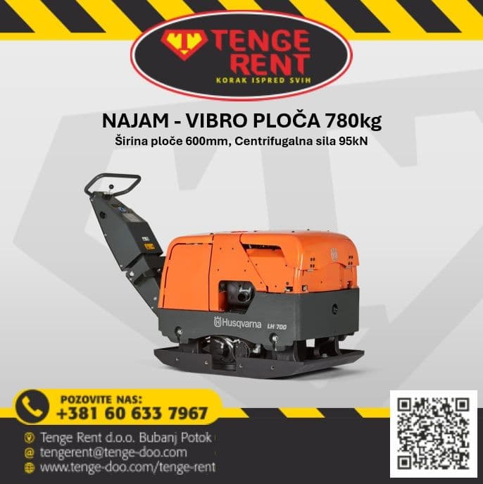 Najam/Iznajmljivanje Vibro ploča do 800kg